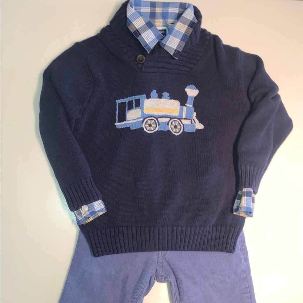 Janie and Jack Navy and Blue Kids Matching Set